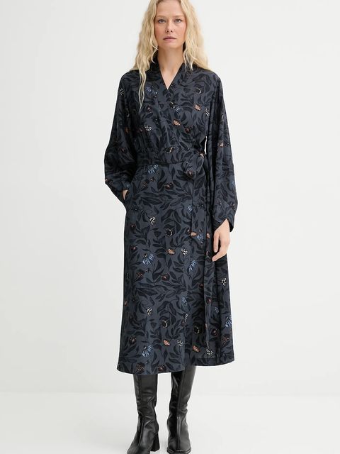 MUNTHE sukienka GITALU kolor granatowy maxi rozkloszowana 253130625320 - zdjęcie produktu nr 1