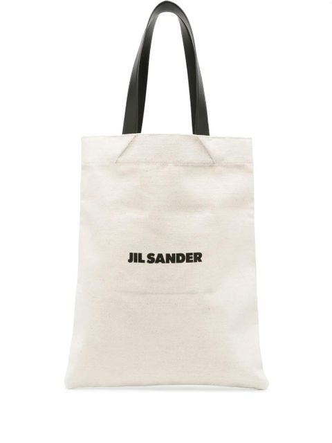 Jil Sander logo-print canvas tote bag - Neutrals - zdjęcie produktu nr 1