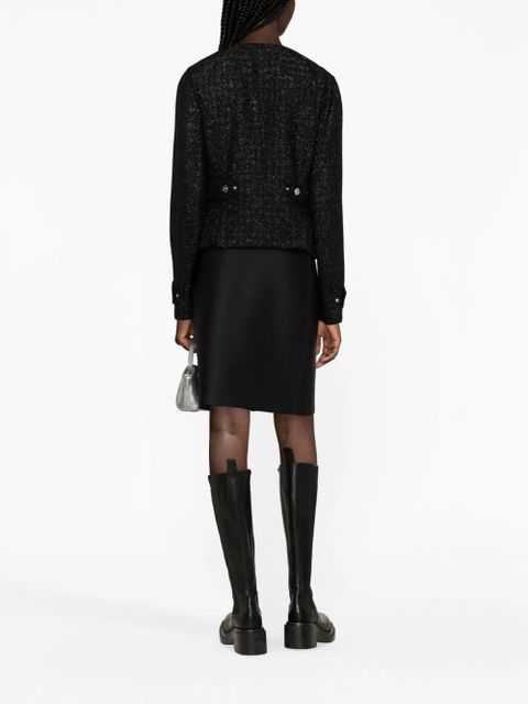 Versace Medusa Head single-breasted tweed jacket - Black