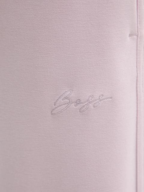 BOSS Orange spodnie dresowe damskie kolor różowy gładkie 50543512