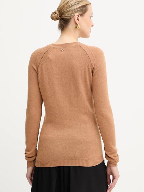 Silvian Heach sweter z domieszką wełny DIEGOROSA damski kolor brązowy lekki GPA25242MA - zdjęcie produktu nr 2