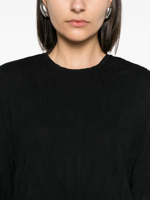 TOTEME crinkled-effect T-shirt dress - Black