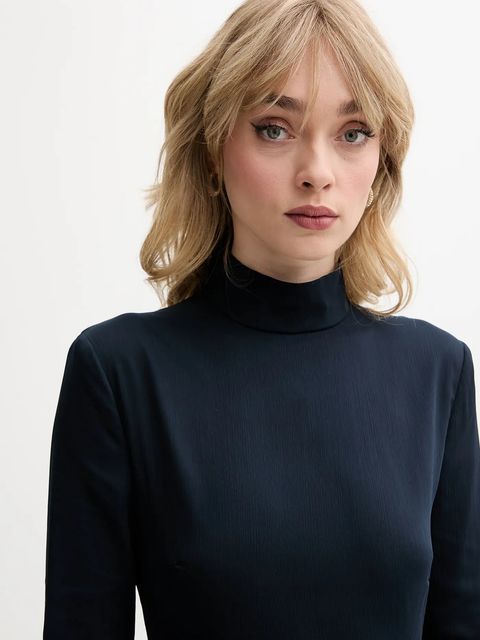 Rotate sukienka kolor granatowy maxi rozkloszowana 1139772318