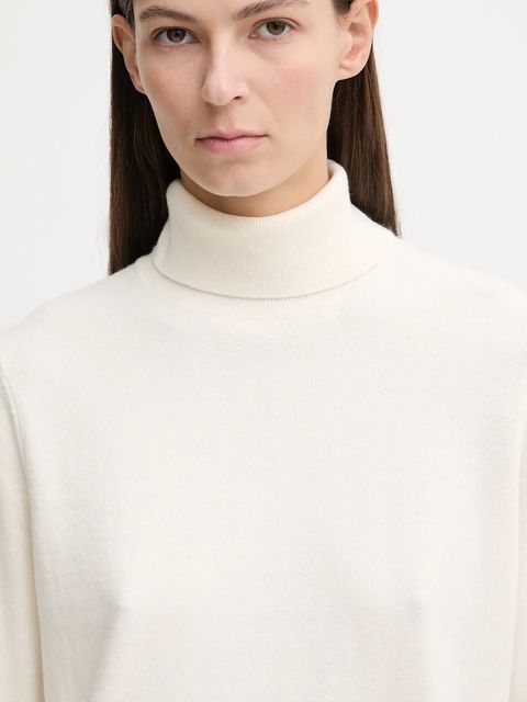 Marc O'Polo sweter damski kolor beżowy lekki z golfem 5000007462