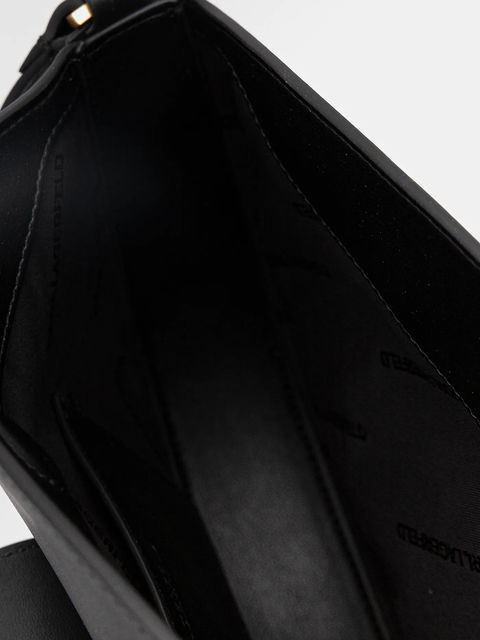 Karl Lagerfeld torebka skórzana K/SIGNATURE kolor czarny B1W30059