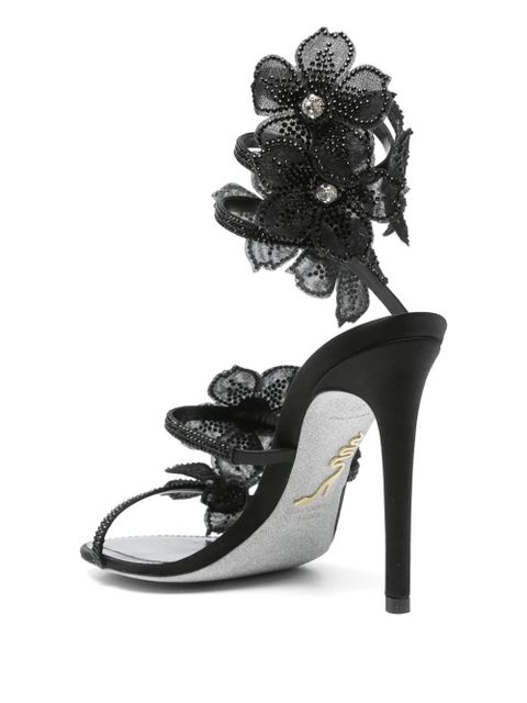 René Caovilla 105mm Floriane sandals - Black
