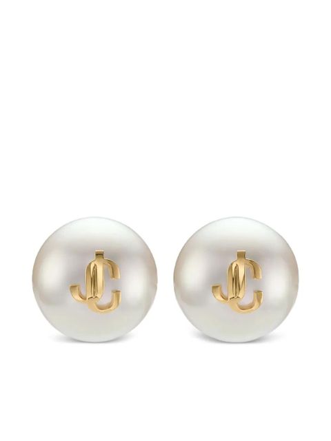 Jimmy Choo maxi pearl studs earrings - White - zdjęcie produktu nr 1