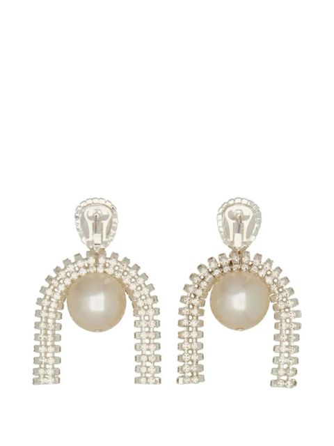 Magda Butrym crystal-embellished drop earrings - Silver - zdjęcie produktu nr 2