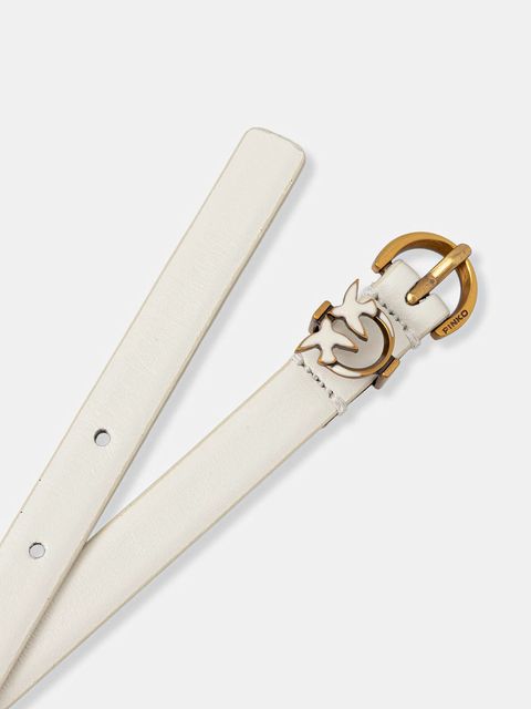 Pinko pasek skórzany damski kolor biały 105482 A2QP