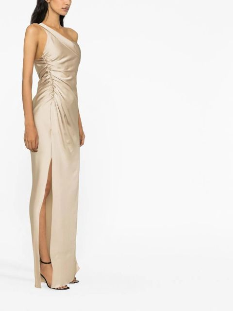 Simkhai one-shoulder satin maxi dress - Neutrals