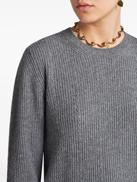 ETRO ribbed-knit jumper - Grey