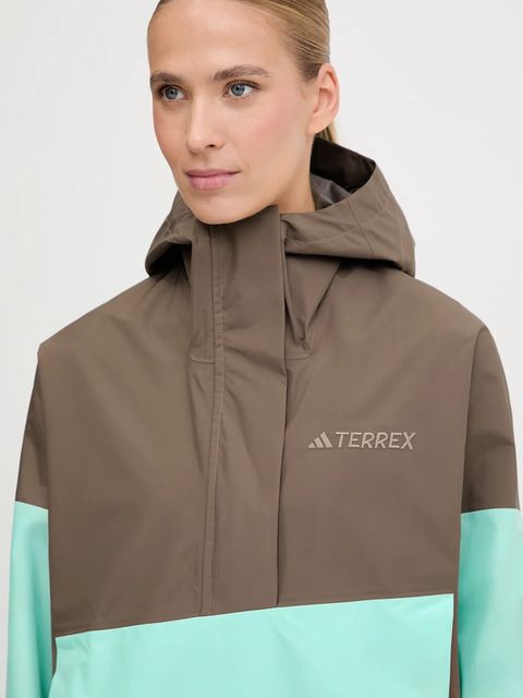 adidas TERREX kurtka outdoorowa Xploric 2.5L Anorak kolor brązowy JL9813