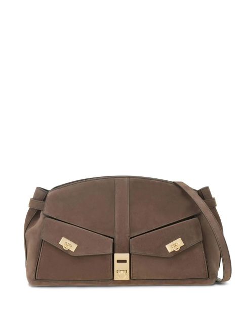 Ferragamo large Hug clutch bag - Brown - zdjęcie produktu nr 1