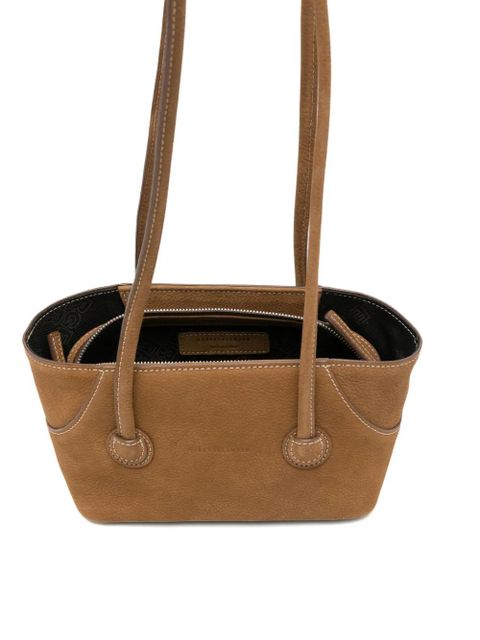 Marge Sherwood topstitch shopper shoulder bag - Brown