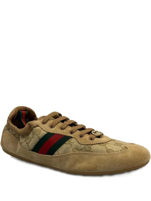 Gucci Web-stripe lace-up sneakers - Neutrals - zdjęcie produktu nr 1
