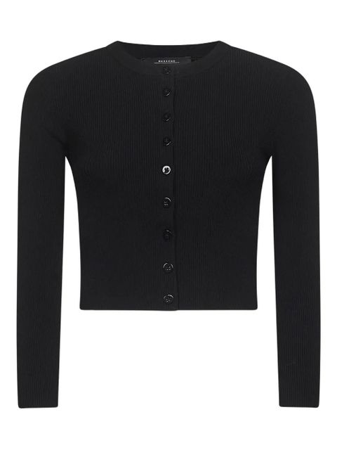 Weekend Max Mara ribbed buttoned cardigan - Black - zdjęcie produktu nr 1
