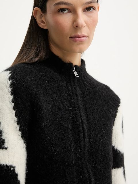 AllSaints kardigan z dodatkiem alpaki SYLVIE damskie kolor czarny W039KD