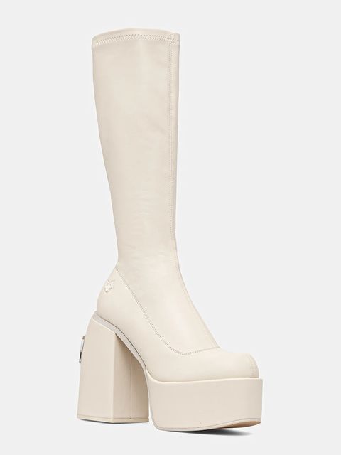 Naked Wolfe kozaki Spice damskie kolor beżowy na słupku lekko ocieplone Spice Chalk - zdjęcie produktu nr 1