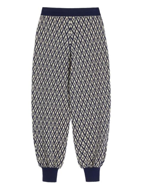 Valentino Garavani Toute La V jacquard track pants - Blue