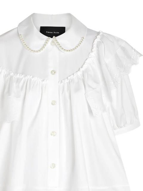 Simone Rocha ruffled shirt - White - zdjęcie produktu nr 2