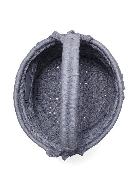 Tory Burch Ella hand-crocheted popcorn bucket bag - Grey