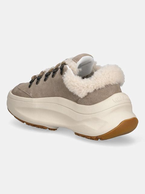 Moon Boot sneakersy zamszowe MB MOON247 CITY SHEARLING kolor beżowy 80D2490040 M008