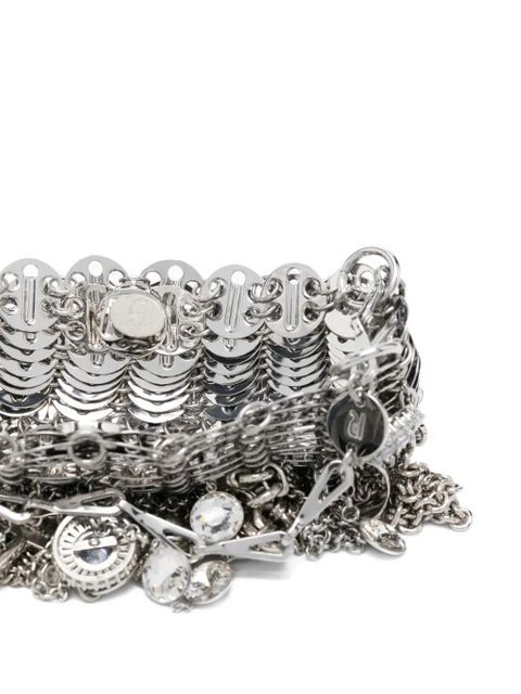 Rabanne Hanging Charms Discs Shoulder Bag - Silver