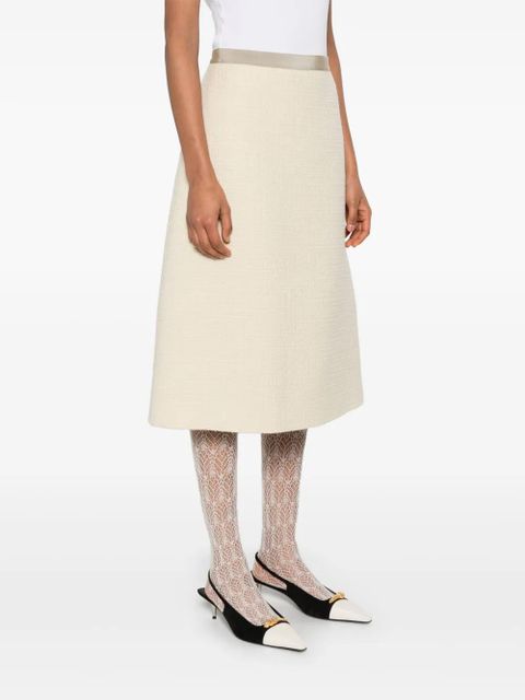 Valentino Garavani tweed midi skirt - Neutrals
