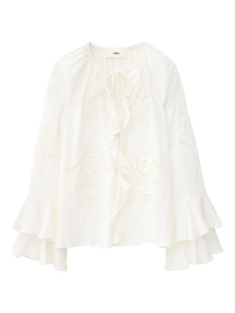Ba&Sh Omar embroidered ruffled blouse - White - zdjęcie produktu nr 1