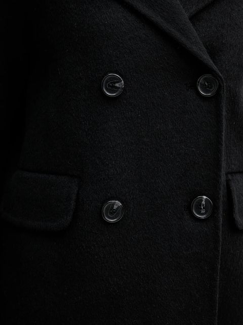 Gaudi płaszcz z dodatkiem wełny kolor czarny 521FD35011