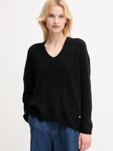 Mos Mosh sweter wełniany damski kolor czarny - zdjęcie produktu nr 1