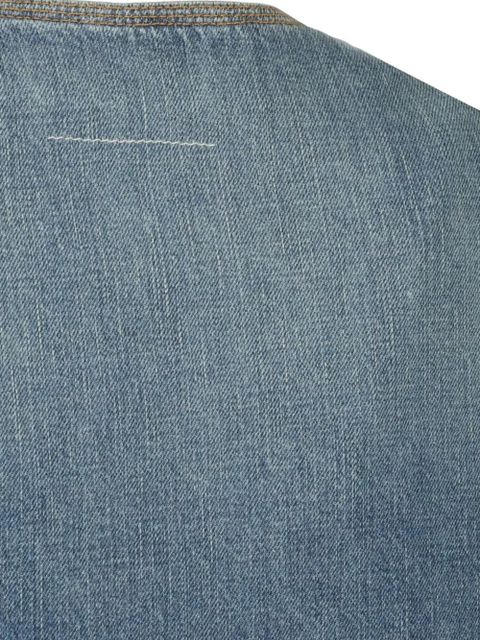 MM6 Maison Margiela v-neck denim mini dress - Blue