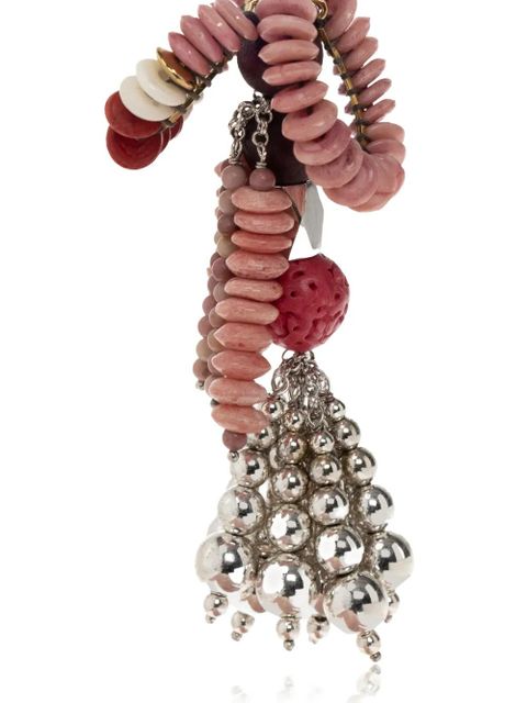 ISABEL MARANT beaded-embellishment keyring - Silver