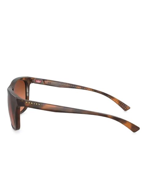 Oakley Leadline matte tortoise rectangle sunglasses - Brown