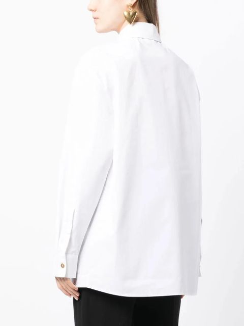 Versace cut-out detail long-sleeve shirt - White