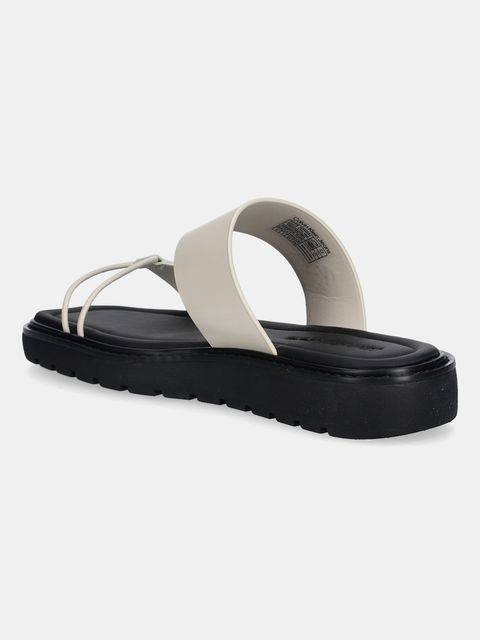 Calvin Klein Jeans klapki skórzane ROPE SANDAL SOFT LTH MG damskie kolor beżowy YW0YW01864 - zdjęcie produktu nr 2