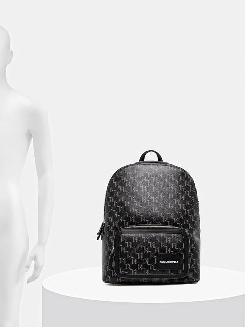 Karl Lagerfeld plecak K/VOYAGE damski kolor czarny duży wzorzysty A1W30188