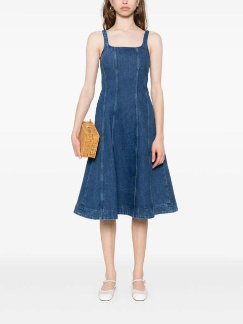 Maje babydoll denim maxi dress - Blue