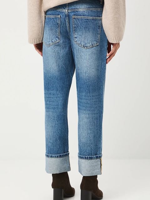 Medicine jeansy bawełniane damskie kolor niebieski