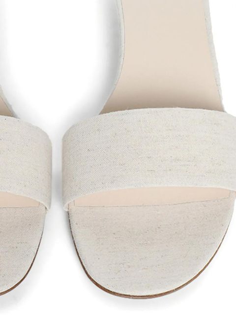 The Row Combo 40mm satin mules - Neutrals