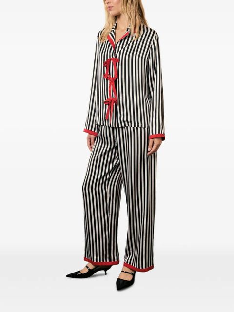Sleeper The Bow striped pajama - Black