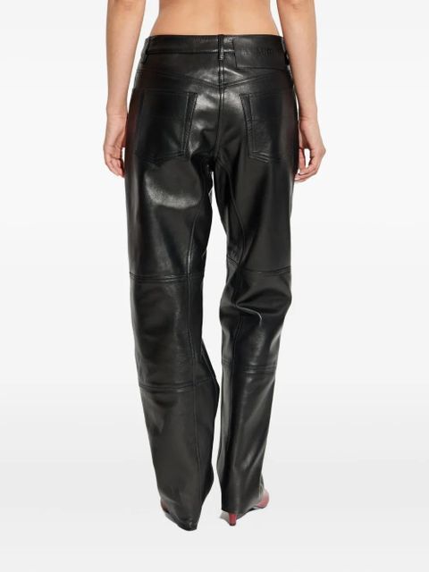 Jil Sander leather trousers - Black