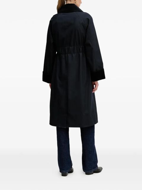 Barbour Reagan corduroy-trims trench coat - Blue