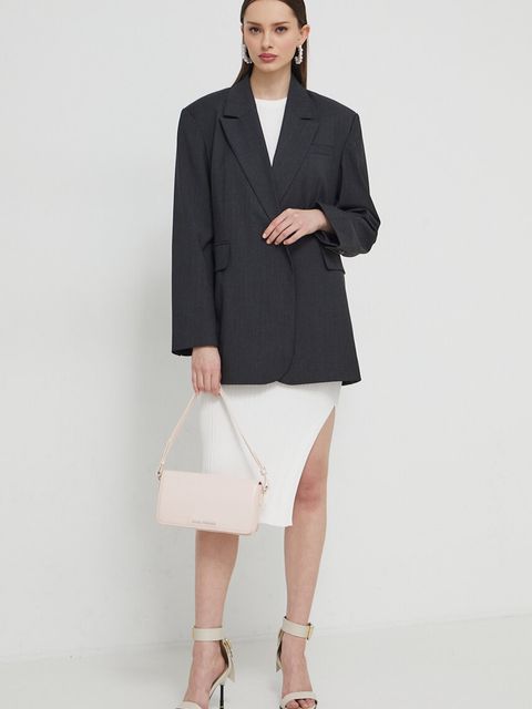 HUGO spódnica kolor biały midi ołówkowa 50514292