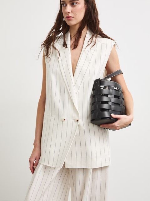 Medicine kamizelka dwurzędowa damska z dodatkiem lnu - zdjęcie produktu nr 1