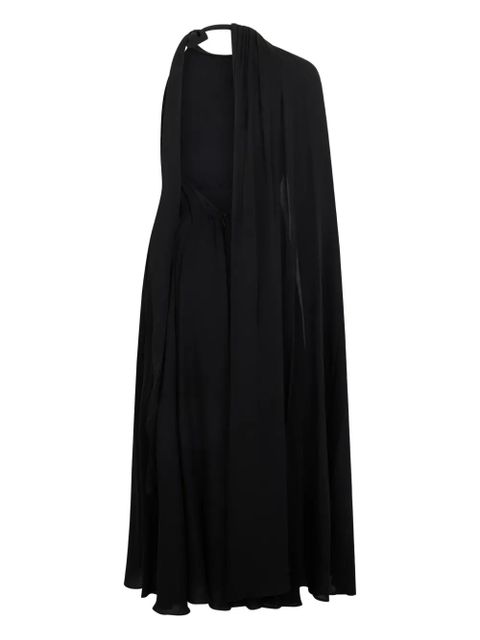 Valentino Garavani draped tie-detail midi dress - Black - zdjęcie produktu nr 2