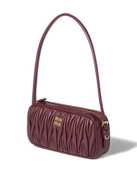 Miu Miu adjustable-strap leather clutch bag - Red