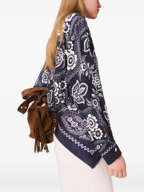 Maje printed shirt - Blue