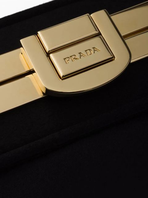 Prada satin mini-clutch with shoulder strap - Black