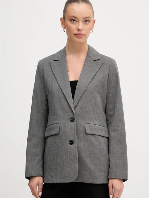 United Colors of Benetton marynarka kolor szary jednorzędowa wzorzysta 2X8MDW02H - zdjęcie produktu nr 1